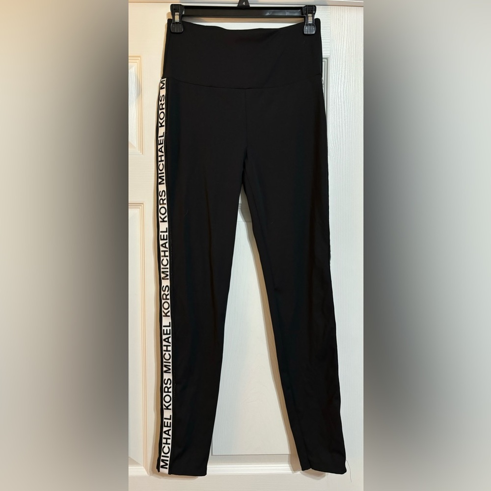 Michael Kors logo black leggings, size M